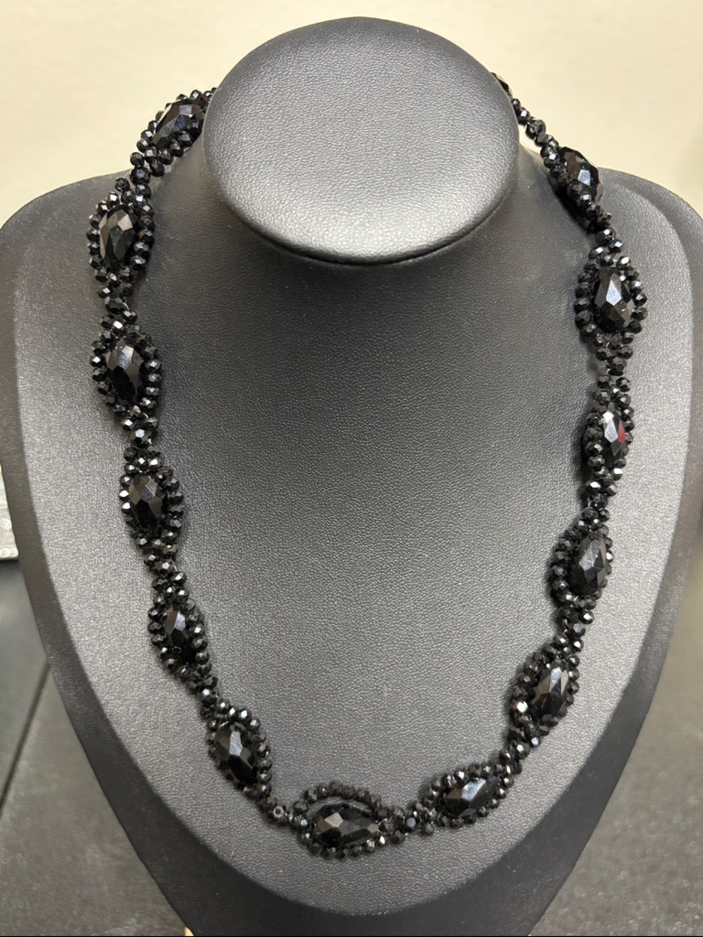 Simply Vera Vera Wang Black Elegant Beaded Stone Collar Necklace
